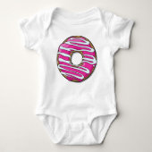 Roze Donut, Doughnut, Icing, Frosting, Glaze Romper (Voorkant)