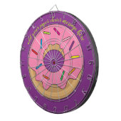 Roze Donut met springen Dartbord (Voorkant Rechts)
