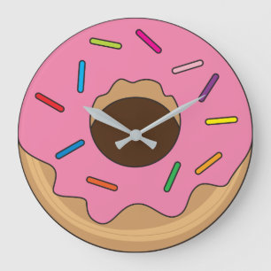 Roze Donut met springen Grote Klok