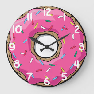 Roze Donut met springen Grote Klok