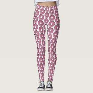 Roze donut met sprinken leggings