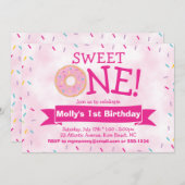 Roze Donut met sprinkhaan Kaart (Voorkant / Achterkant)