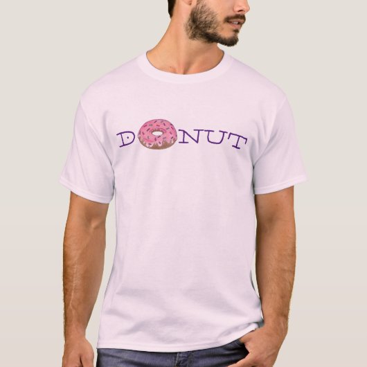 Roze Donut met Sprinkles T-shirt (Voorkant)