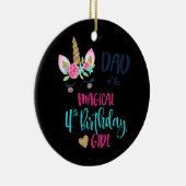 Roze Donut Pap van de bruidsfeest. Keramisch Ornament (Rechts)