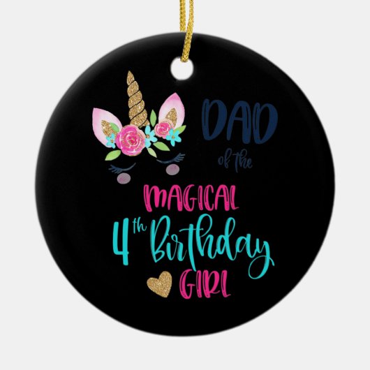 Roze Donut Pap van de bruidsfeest. Keramisch Ornament (Voorkant)