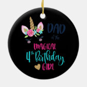 Roze Donut Pap van de bruidsfeest. Keramisch Ornament (Achterkant)