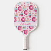 Roze Donut Pattern Pickleball Paddle (Achterkant)