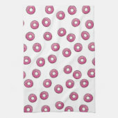 Roze Donut Pattern Theedoek (Verticaal)