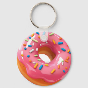 Roze Donut Sleutelhanger
