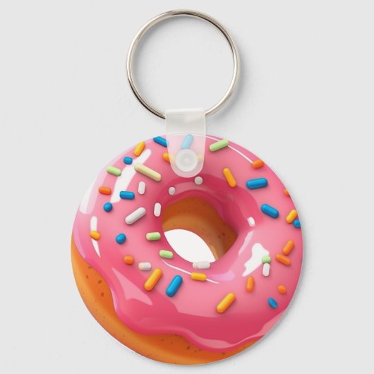 Roze Donut Sleutelhanger (Voorkant)