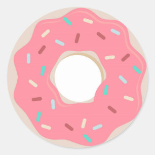 Roze Donut Sticker