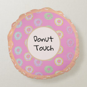 Roze Donut Touch Round Pillow Rond Kussen