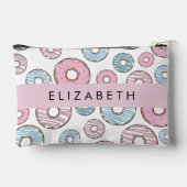 Roze Donuts, Blauwe Donuts, Sprinkles, Jouw naam Etui (Achterkant)