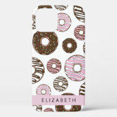 Roze Donuts, Bruine Donuts, Sprinkles, Jouw naam Case-Mate iPhone Case (Achterkant)