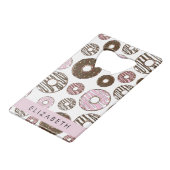 Roze Donuts, Bruine Donuts, Sprinkles, Jouw naam Kredietkaart Flessenopener (Achterkant Gekanteld)
