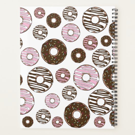 Roze Donuts, Bruine Donuts, Sprinkles, Jouw naam Planner (Achterkant)
