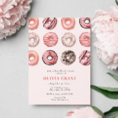 Roze Donuts en Diamanten Bruidsfeest Kaart