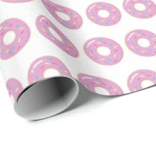 Roze Donuts Inpakpapier Cadeau Wrap Doughnuts