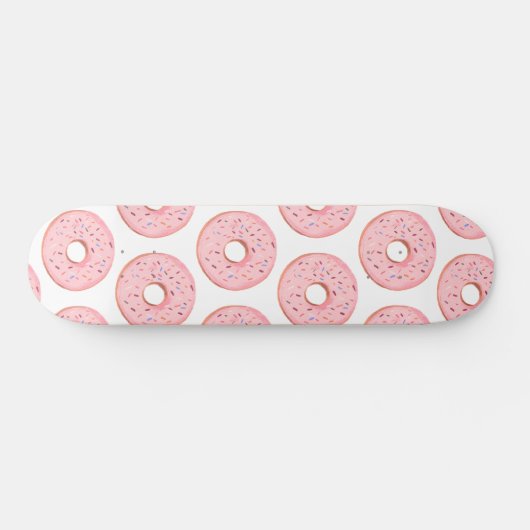 Roze Donuts Pattern Skateboard (Horizontaal)