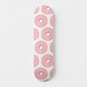 Roze Donuts Pattern Skateboard