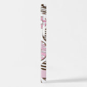 Roze Donuts, Witte Donuts, Sprinkles, Jouw naam iPhone Hoesje (Linkerkant)