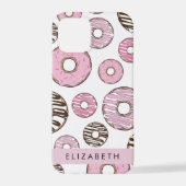 Roze Donuts, Witte Donuts, Sprinkles, Jouw naam iPhone Hoesje (Achterkant)