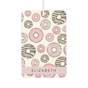 Roze Donuts, Witte Donuts, Sprinkles, Jouw naam Luchtverfrisser