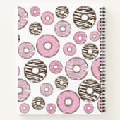 Roze Donuts, Witte Donuts, Sprinkles, Jouw naam Notitieboek (Achterkant)