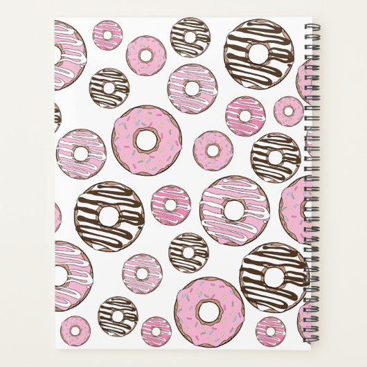 Roze Donuts, Witte Donuts, Sprinkles, Jouw naam Planner (Achterkant)