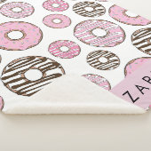 Roze Donuts, Witte Donuts, Sprinkles, Jouw naam Sherpa Deken (3/4)