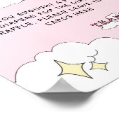 Roze Doodle Cloud Nine Luier Raffle Poster (Hoek)