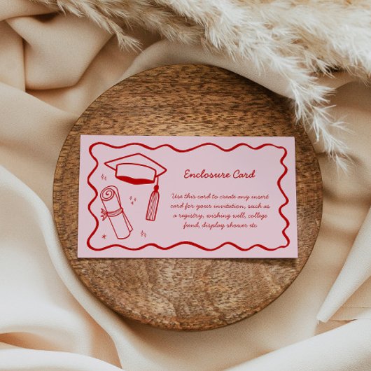 Roze Doodle Enclosure Kaart Custom Insert Afstudee