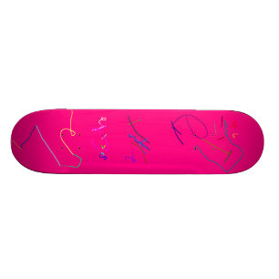 Roze door 6-jarige Chy Skateboard