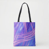 Roze door Blauw Abstract Tote Bag (Voorkant)