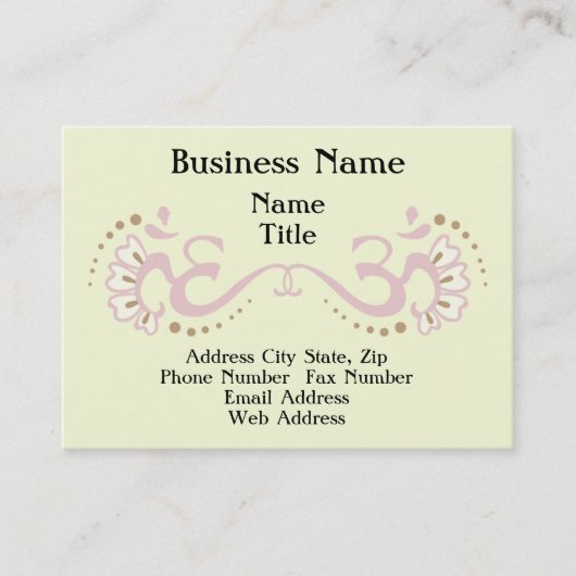 Roze Double Om Profile Card Visitekaartje (Voorkant)