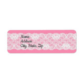 Roze douche etiket (Voorkant)