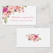 Roze Douche Registry Insert Kaart (Voorkant / Achterkant)