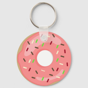 Roze Doughnut Sleutelhanger