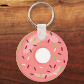 Roze Doughnut Sleutelhanger (Voorkant)