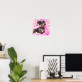 roze doxie poster (Thuiskantoor)
