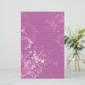  roze draai floreel vormig papier (Staand voorkant)