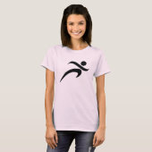 Roze draaiend t-shirt (Voorkant volledig)