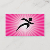 Roze draaiend visitekaartje (Achterkant)