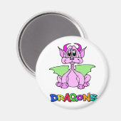 Roze Draak Magneet (Voorkant / Achterkant)