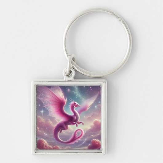 Roze draak sleutelhanger (Voorkant)