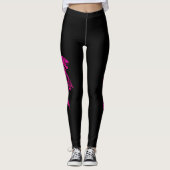 Roze Dragon aangepaste Leggings (Voorkant)