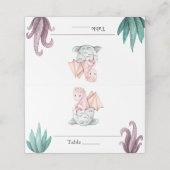 Roze dragon Baby shower voor hatching (Buitenkant ongevouwen)