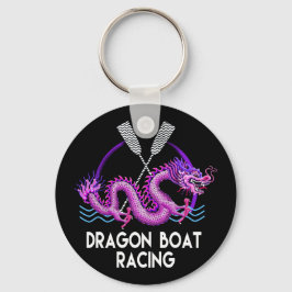 Roze Dragon Boat Racing Sleutelhanger