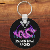 Roze Dragon Boat Racing Sleutelhanger (Voorkant)