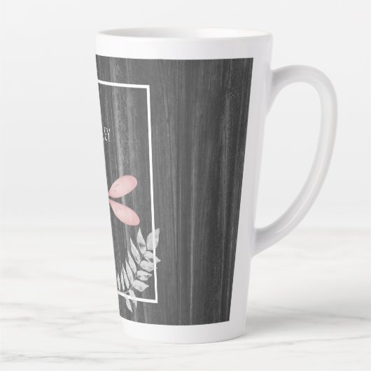 Roze Dragonfly Rustic Personal Latte Mok (Rechts)